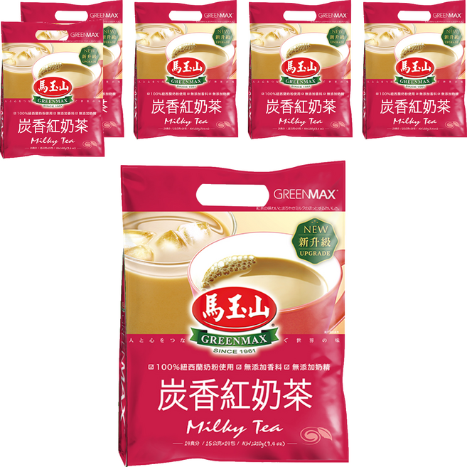 馬玉山 炭香紅奶茶, 15g, 14包, 6袋