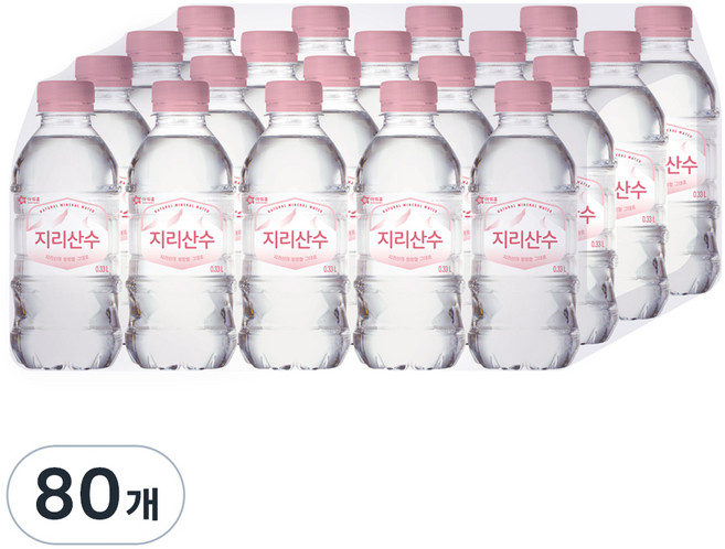 지리산수 무라벨, 330ml, 80개