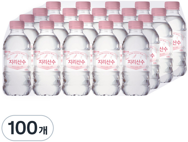 지리산수 무라벨, 330ml, 100개