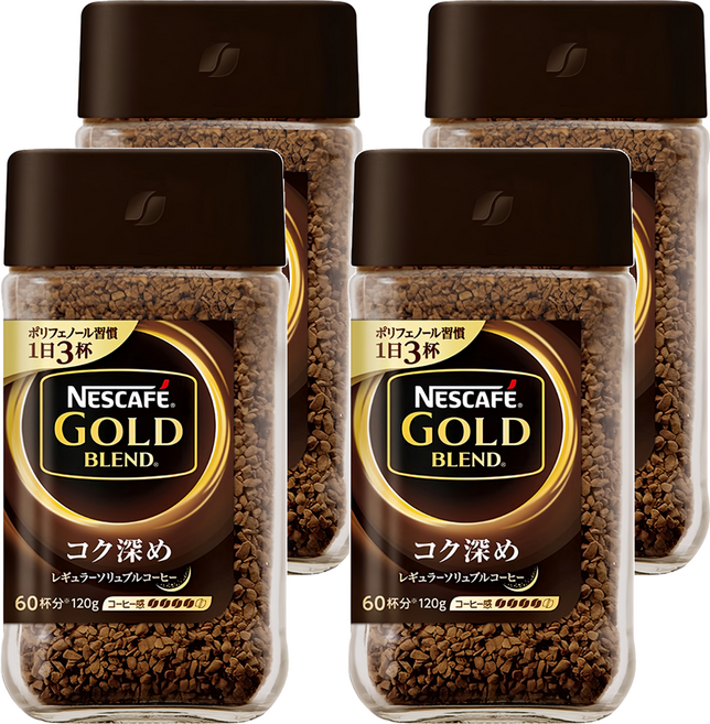 NESCAFE 雀巢咖啡 金牌咖啡 深焙風味, 120g, 1入, 4罐