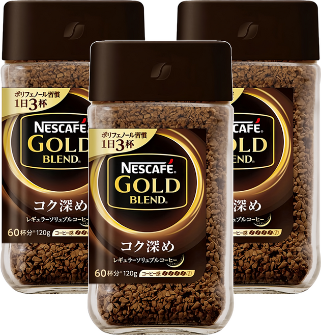 NESCAFE 雀巢咖啡 金牌咖啡 深焙風味, 120g, 1入, 3罐