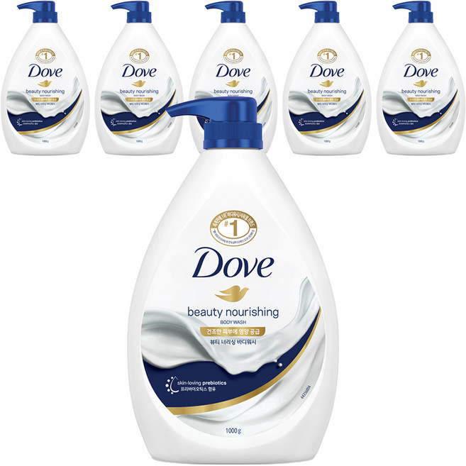 도브 뷰티 너리싱 바디워시, 1kg, 6개