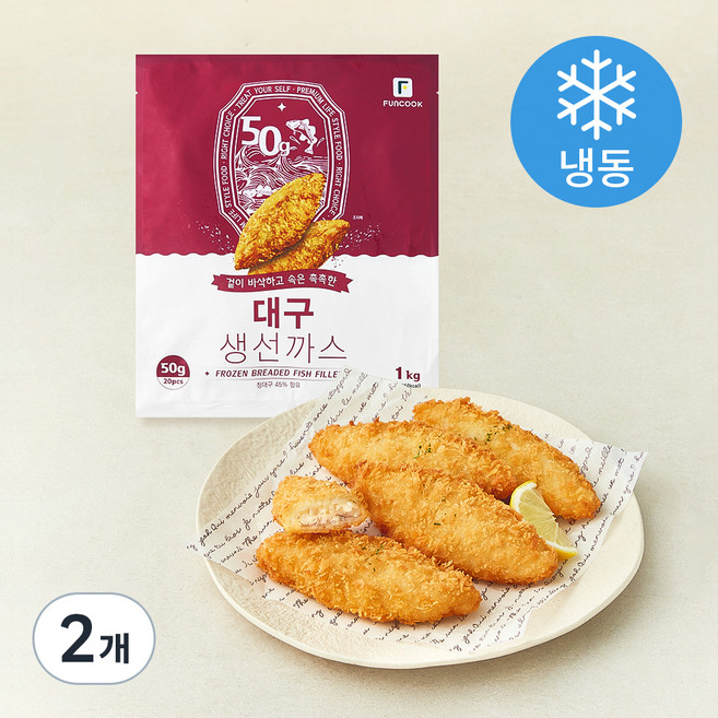대구생선까스 (냉동), 1kg, 2개