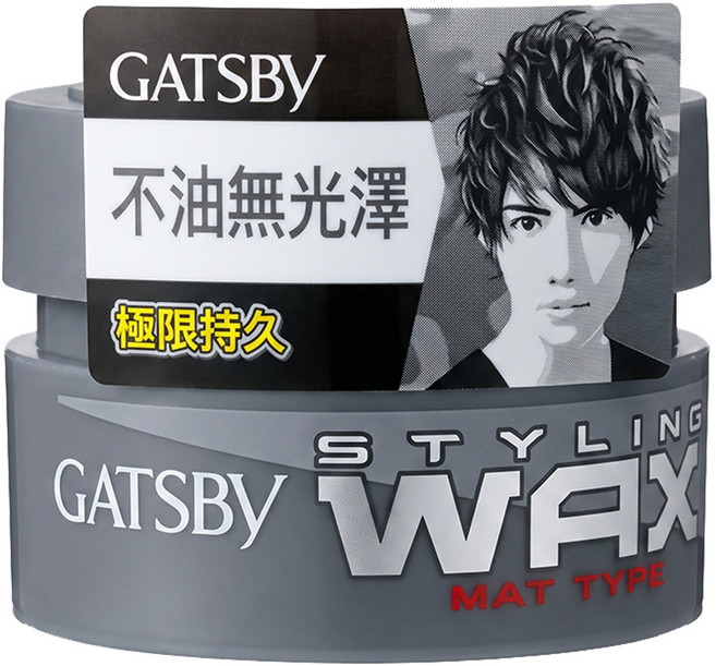 GATSBy 自然造型腊 無光澤 黑色, 80g, 1罐