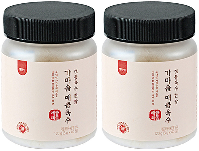 예찬원 조미료 고체형 육수팩 가마솥 매콤해물, 120g, 2개