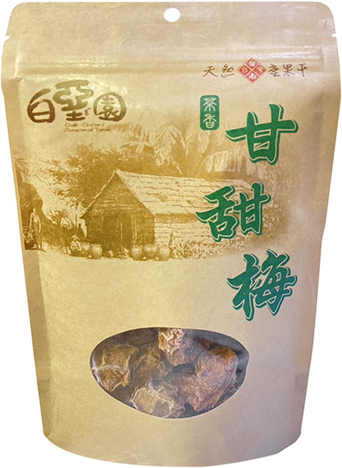 白堊園 茶香甘甜梅, 120g, 1包