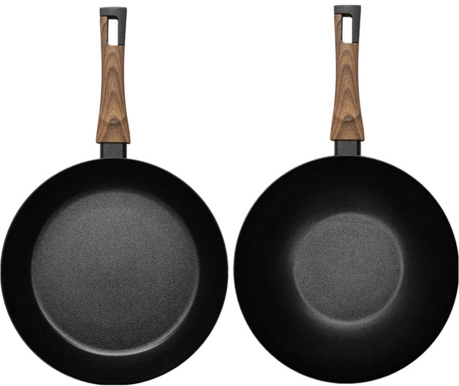 실바트 IH 인덕션 까리노 프라이팬 세트 2개, 블랙, 프라이팬 30cm + 궁중팬 30cm, 1세트