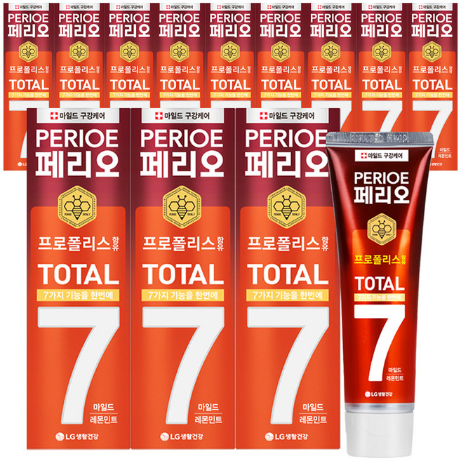 페리오 토탈7프로 치약 마일드, 12개, 120g