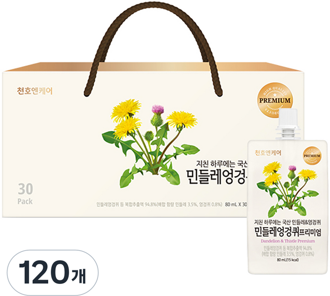 천호엔케어 민들레엉겅퀴 프리미엄 건강즙, 120개, 80ml