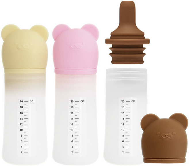 린다베베 곰돌이 실리콘 투약병, 1세트