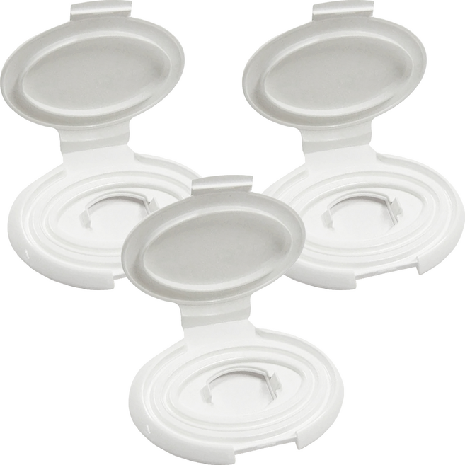 KOKUBO 小久保工業所 夾扣式濕紙巾蓋 適用於濕紙巾 防止乾燥 日本製造, 3個, 白色