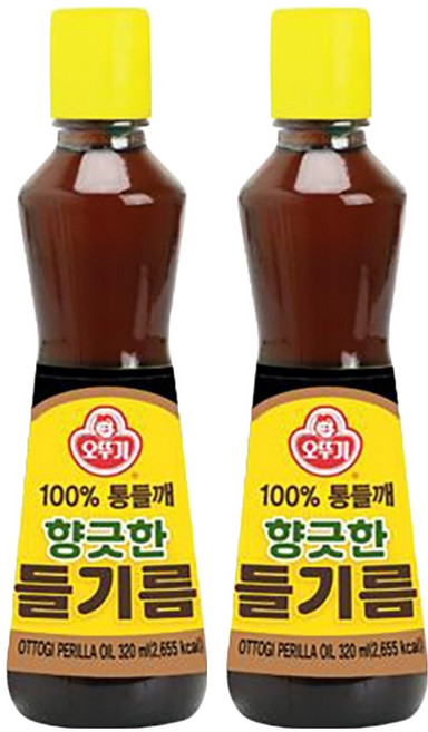 오뚜기 향긋한 들기름, 320ml, 2개