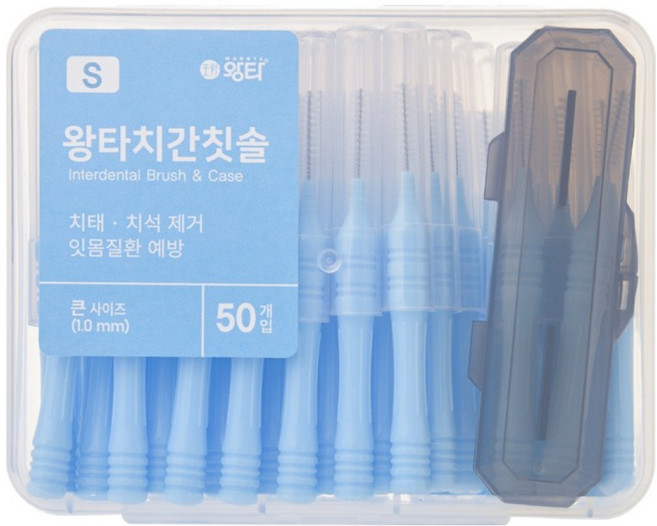 왕타 치간칫솔 S, 1mm, 50개입, 1개