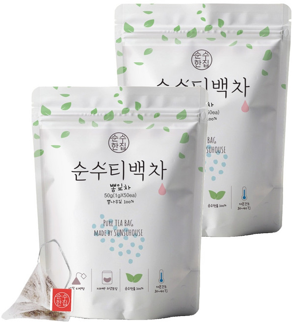 순수한집 뽕잎차 삼각티백, 1g, 50개입, 2개