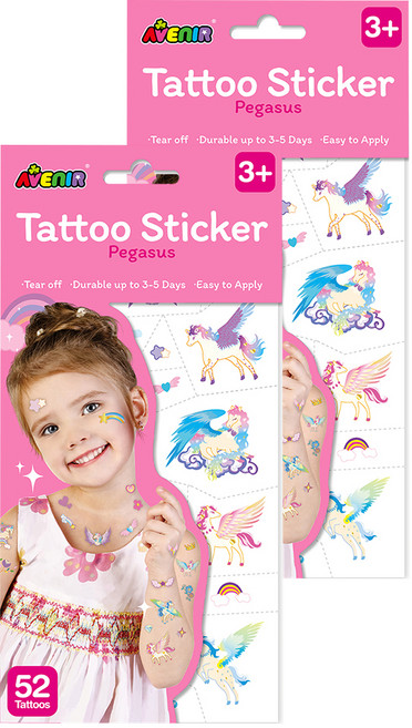 AVEnIR 童趣紋身貼紙, 2個, 魔法飛馬