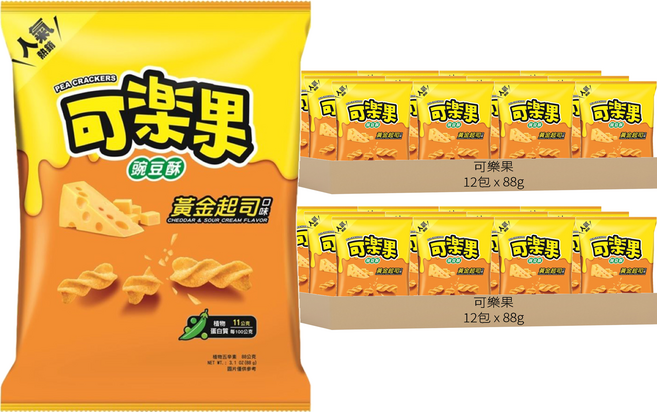 可樂果 黃金起司口味, 88g, 24包