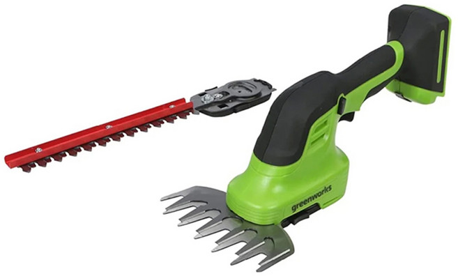 그린웍스 2 in 1 24V 충전 핸드 잔디가위