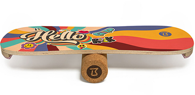 비핏 UV BW 우드 밸런스 보드 + 논슬립 패드 6p 세트, 락헬로