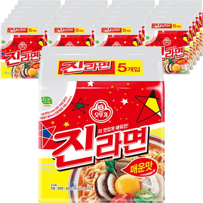 오뚜기 진라면 매운맛 120g, 120개