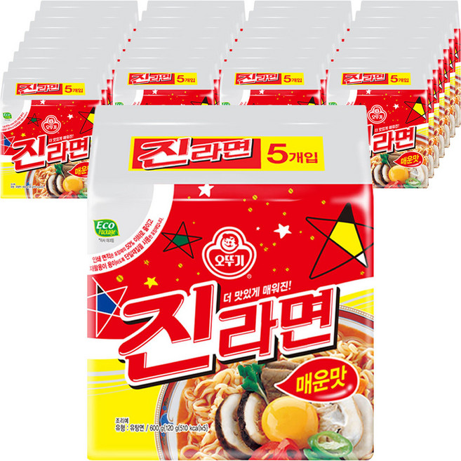오뚜기 진라면 매운맛 120g, 200개