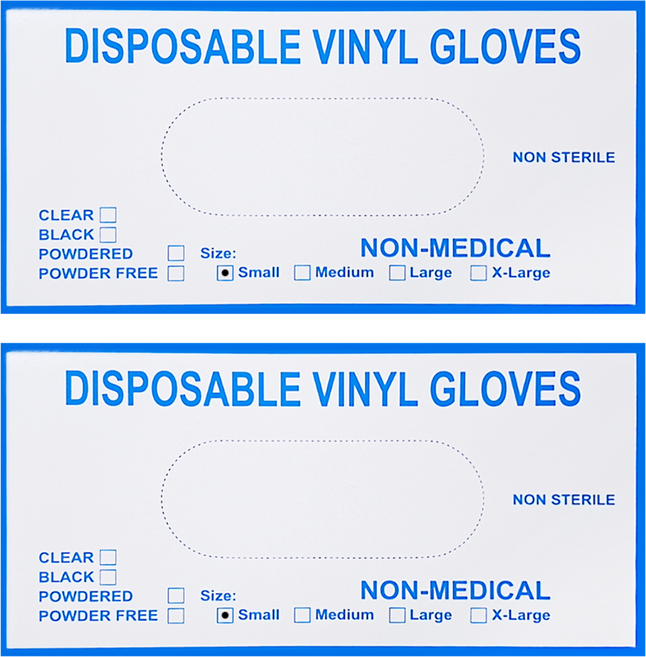 小麥購物 PVC材質手套 C190 S 白色, 100個, 2盒