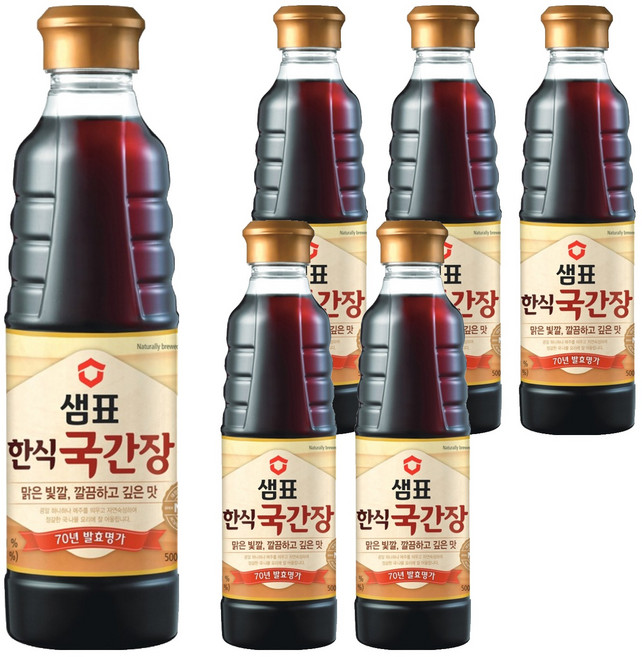 샘표 한식국간장, 500ml, 6개