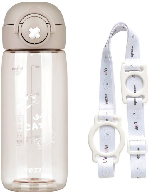 위즐 트라이탄 원터치 물병, 토프브라운, 1개, 480ml