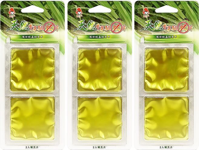 風信子 天然香茅驅蚊片, 2片, 3卡