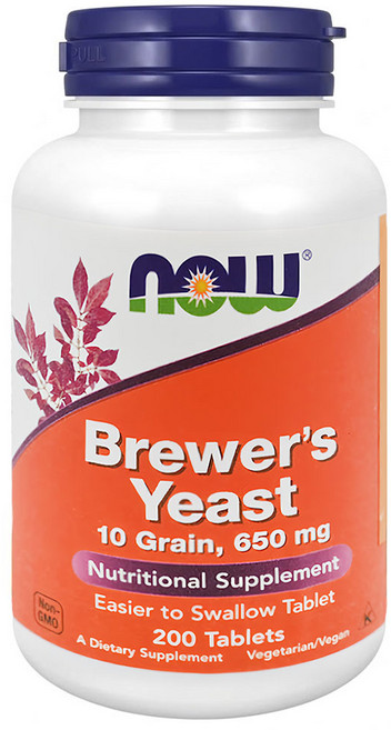 NOW Foods 台灣公司貨 啤酒酵母錠, 200顆, 1罐