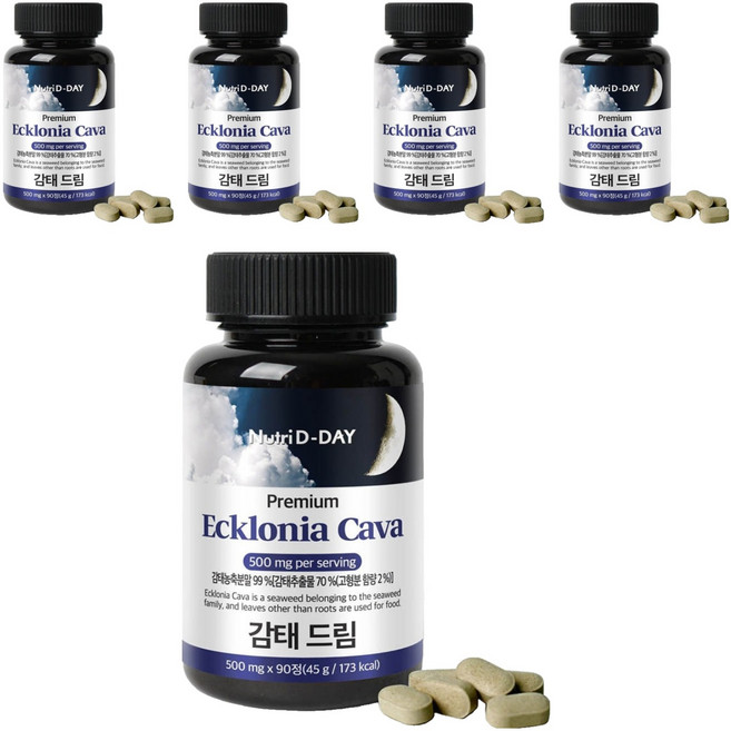 뉴트리디데이 프리미엄 감태 드림, 90정, 5개