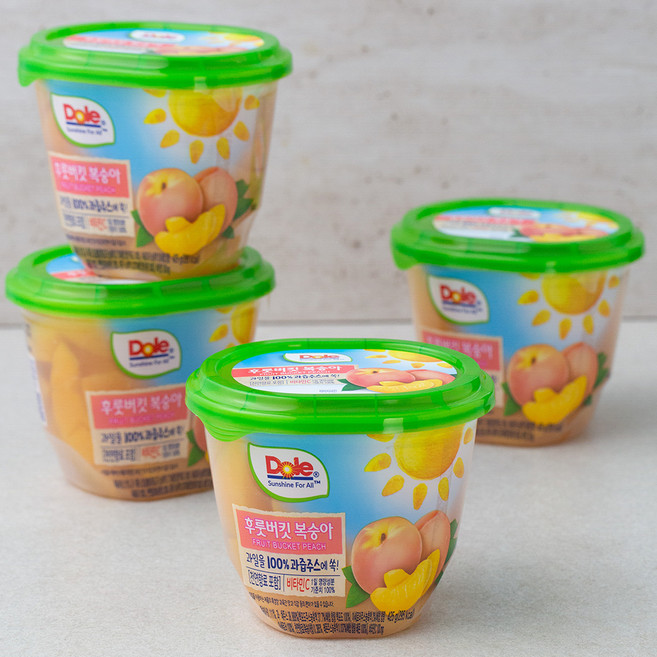 돌 후룻버킷 복숭아, 425g, 4개
