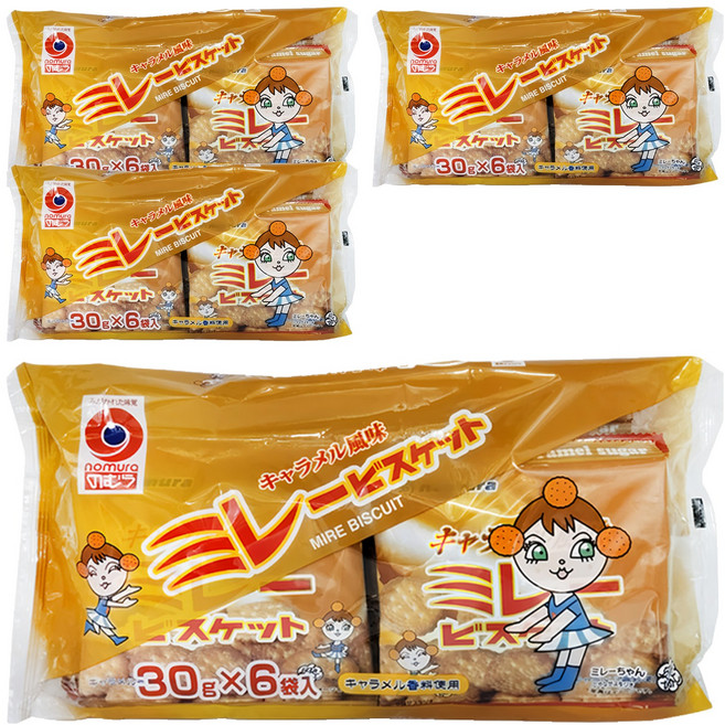 nomura 野村美樂 焦糖美樂園餅, 180g, 4袋