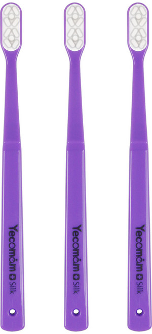 예꼬맘 실크 성인 칫솔 퍼플, 3개, 1개입