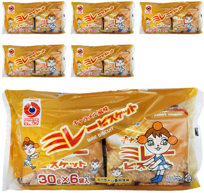 nomura 野村美樂 焦糖美樂園餅, 180g, 6袋