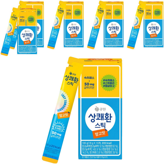 상쾌환 스틱 망고맛, 180g, 6개