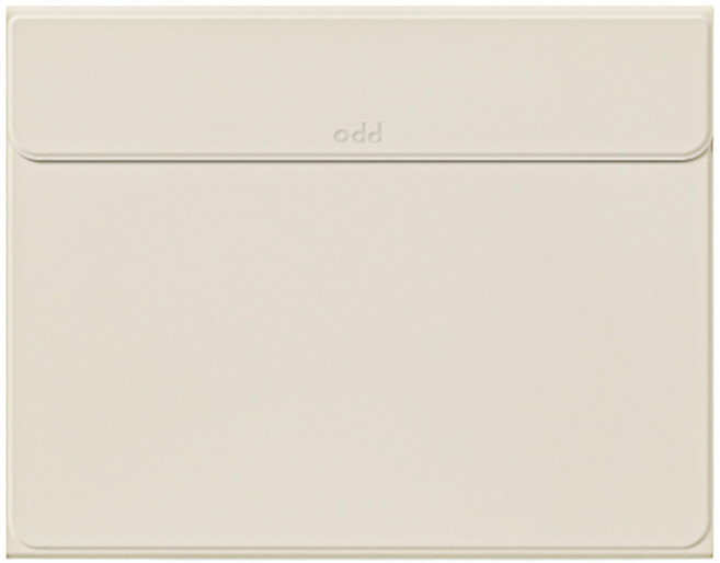 Awesome Design odd iPad 書本式保護殼, 葛羅夫象牙白, 1個