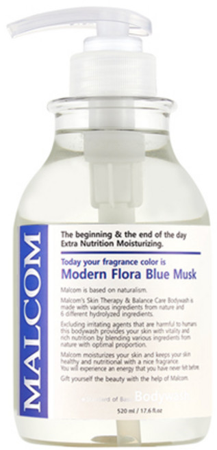 말콤 모던 바디워시 플로라 블루머스크향, 520ml, 1개