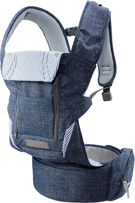 POGNAE NO.5 + Light 輕量型機能揹巾 + 竹纖維口水巾組, 復刻牛仔藍