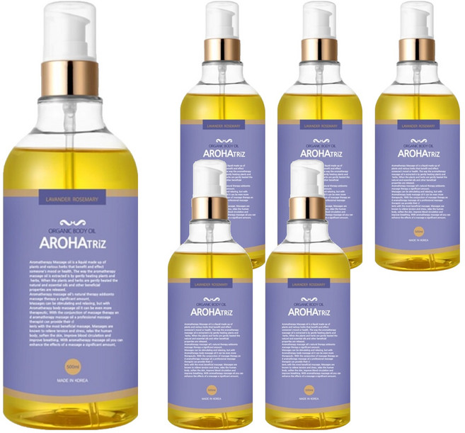 AROHATRiZ 身體香氛保濕精油 Lavander Rosemary, 500ml, 6瓶