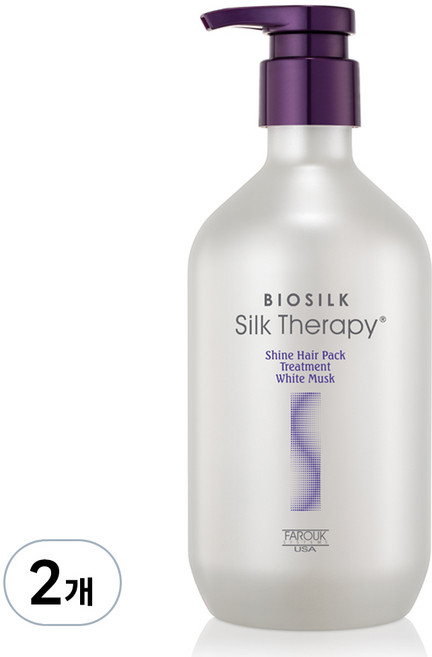 실크테라피 샤인 헤어팩 트리트먼트 화이트 머스크, 500ml, 2개