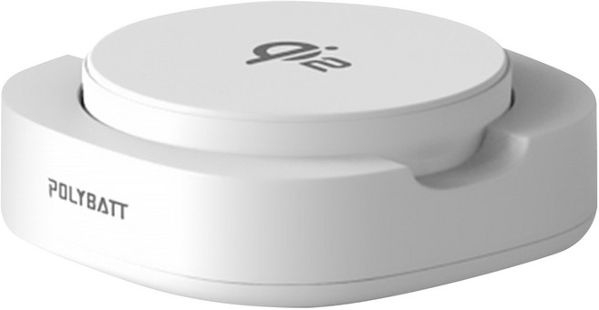 POLYBATT Qi2認證 15W二合一折疊式磁吸無線充電座, 1個, 白色