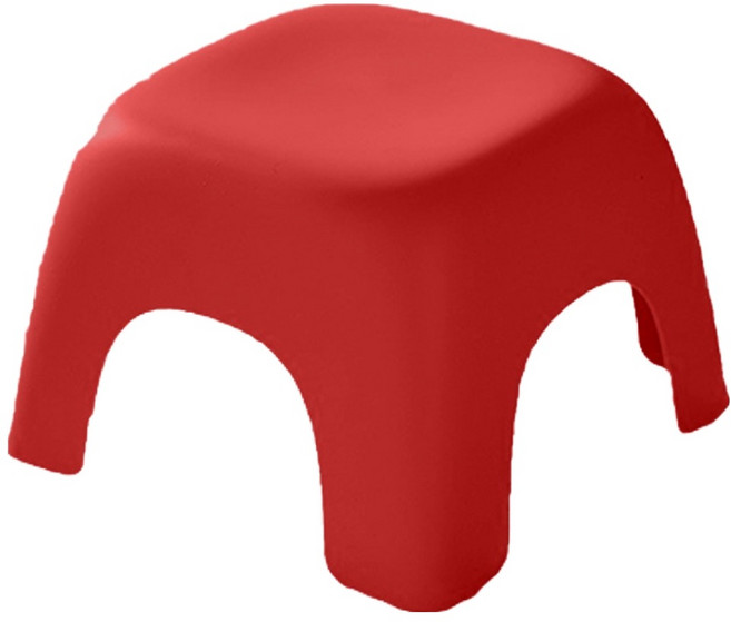 디어모모 라운드 컬러 욕실 의자, 레드