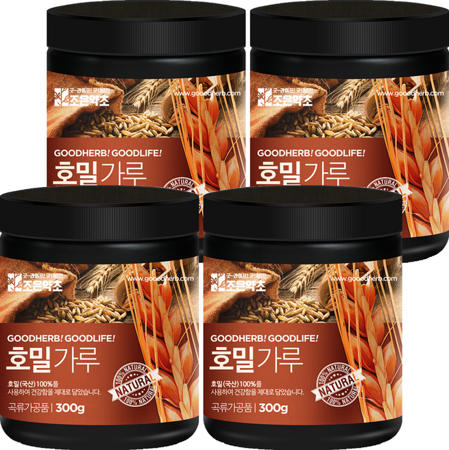 조은약초 프리미엄 볶은 호밀 가루, 300g, 4개
