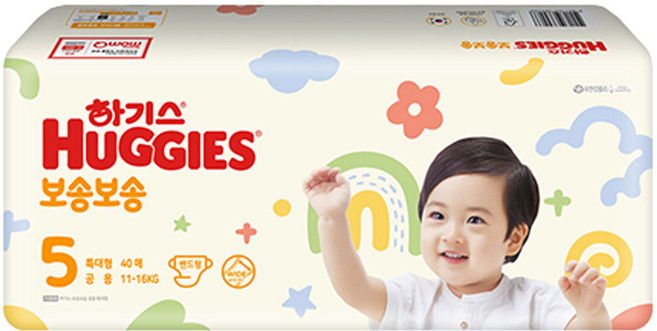 하기스 보송보송 밴드형 기저귀, 5단계, 40매