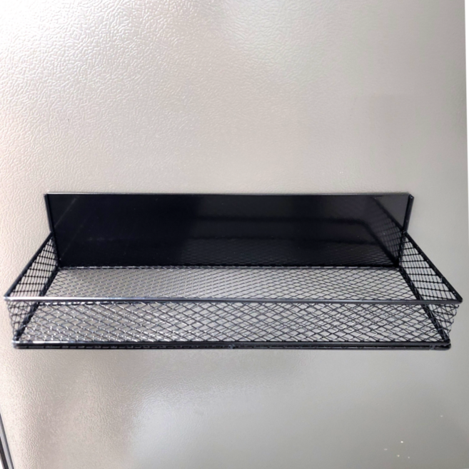 홈앤에이 다용도 철제 마그네틱 선반, 블랙, 1개