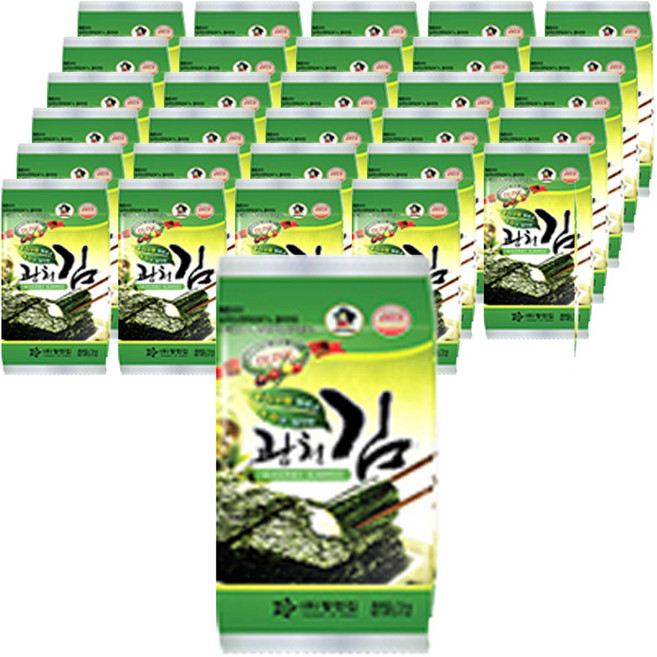 광천김 올리브유를 바르고 녹차가 첨가된 도시락김, 5g, 72개