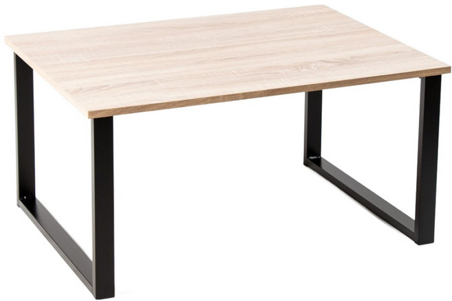 AMOS 亞摩斯 工業風方形角管和室桌 DAA034LT, 原木色