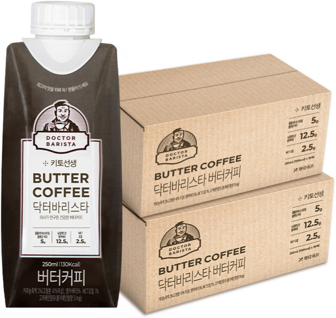 키토선생 닥터바리스타 버터커피, 250ml, 36개