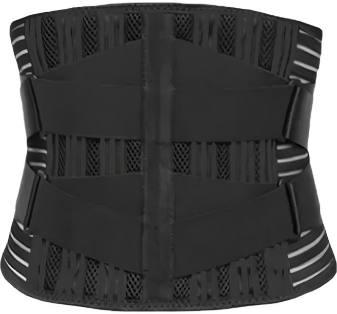 雙重加壓 彈力支撐 舒適透氣護腰/束腰帶, 黑色, 1件