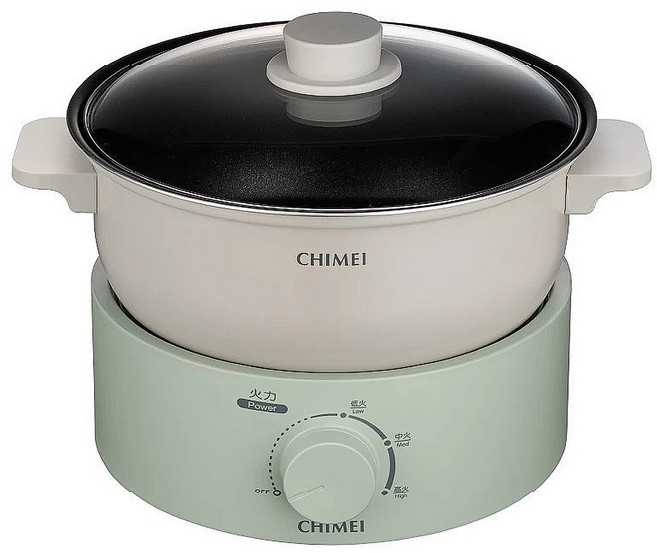 CHIMEI 奇美家電 分離式料理鍋 2.7L, 28cm, EP-27MC30, 綠色 + 米色, 1個